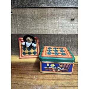 Amish Heritage Bear Paw Quilt Teddy Bear w/Tin Third Edition 1995